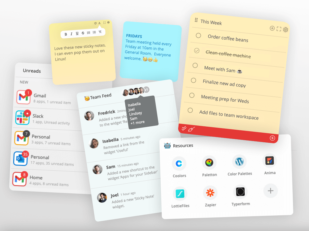 Take a Quick Tour of our new Workspaces Widget Library.